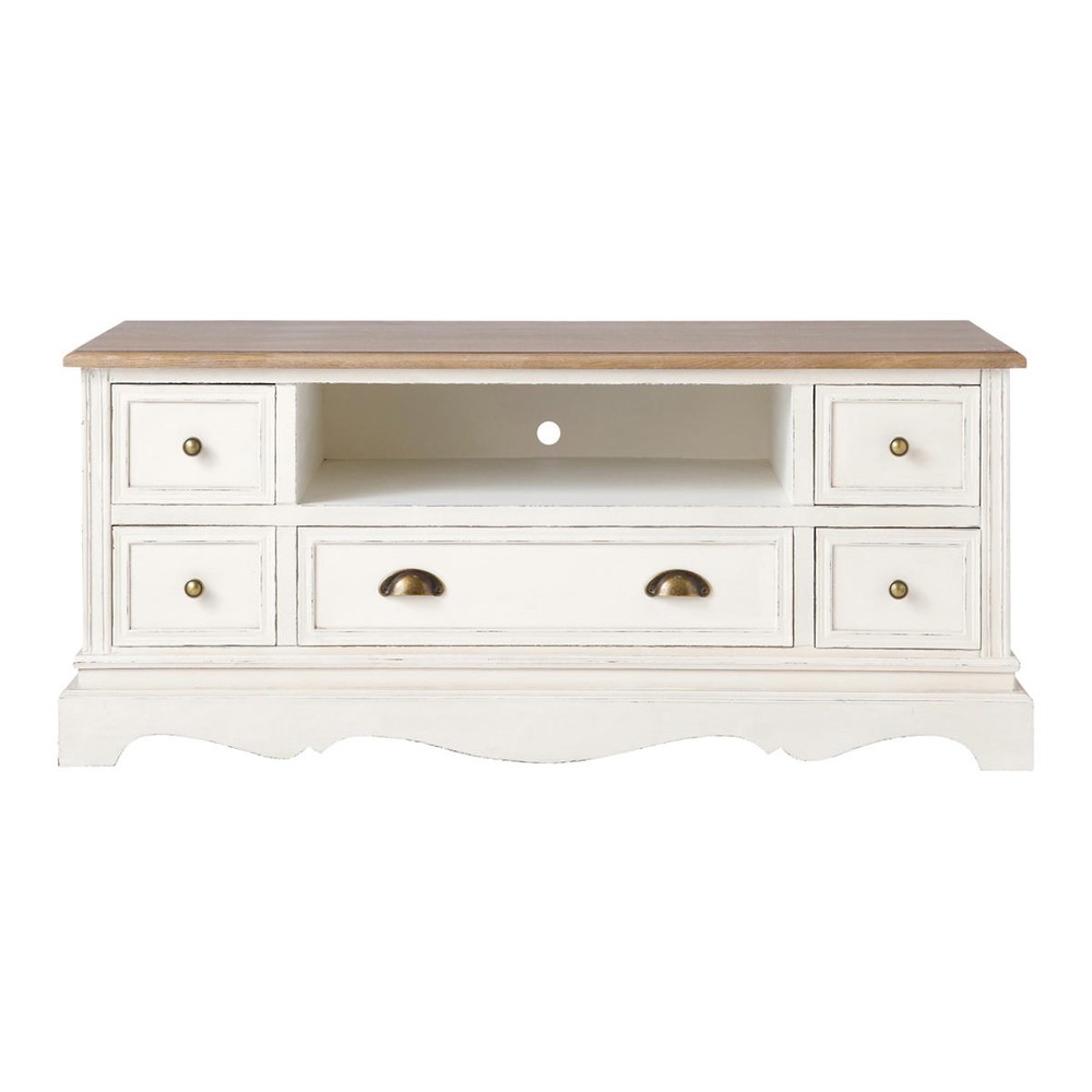 Meuble Tv Bois Cire : Accueil Meubles Meubles Tv Meuble Tv En Bois Crème L 118 Meuble Tv Bois Cire : Accueil Meubles Meubles Tv Meuble Tv En Bois Crème L 118